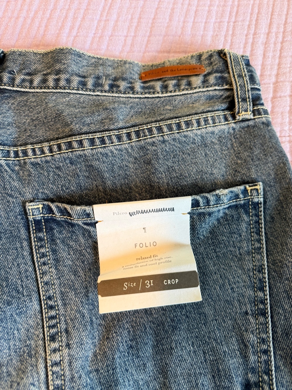 Anthropologie Pilcro Folio Relaxed High-Rise Cropped Jeans Size 31 NWT - Picture 9 of 11
